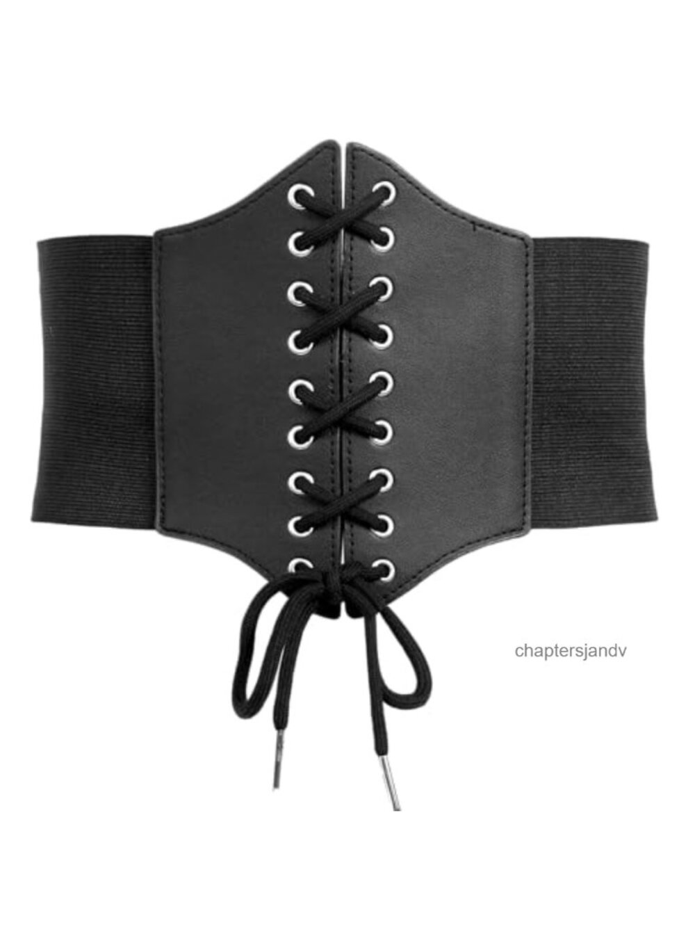 Halloween Black Corset Waist Belt Lace-Up Renaissance Costume Accessory
